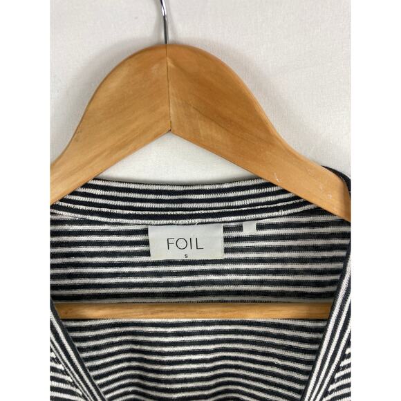 FOIL Linen Striped Tunic Top Size Small - Picture 3 of 6